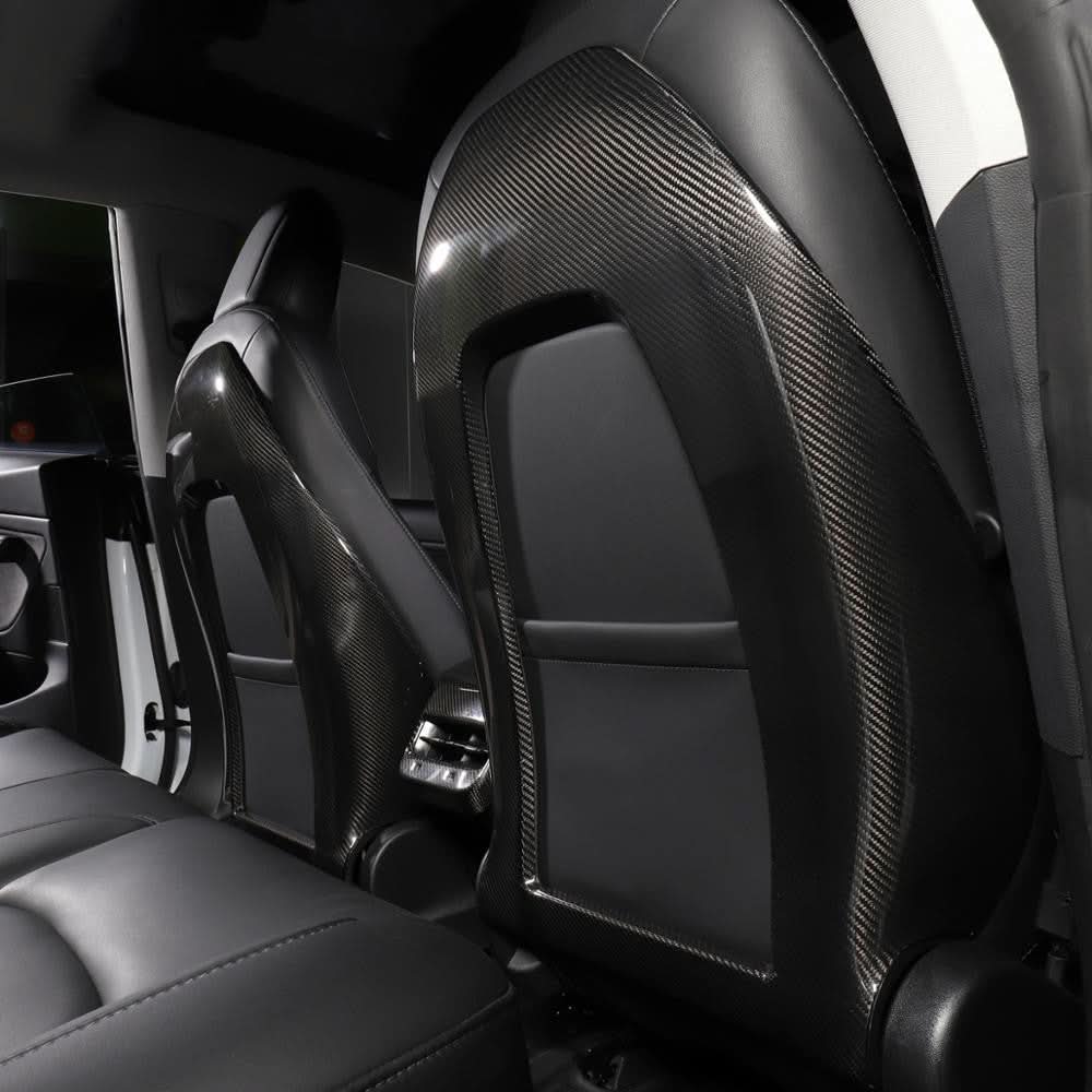 Back Seat Cover for Model 3 / Y - Real Carbon Fiber Interior Mods