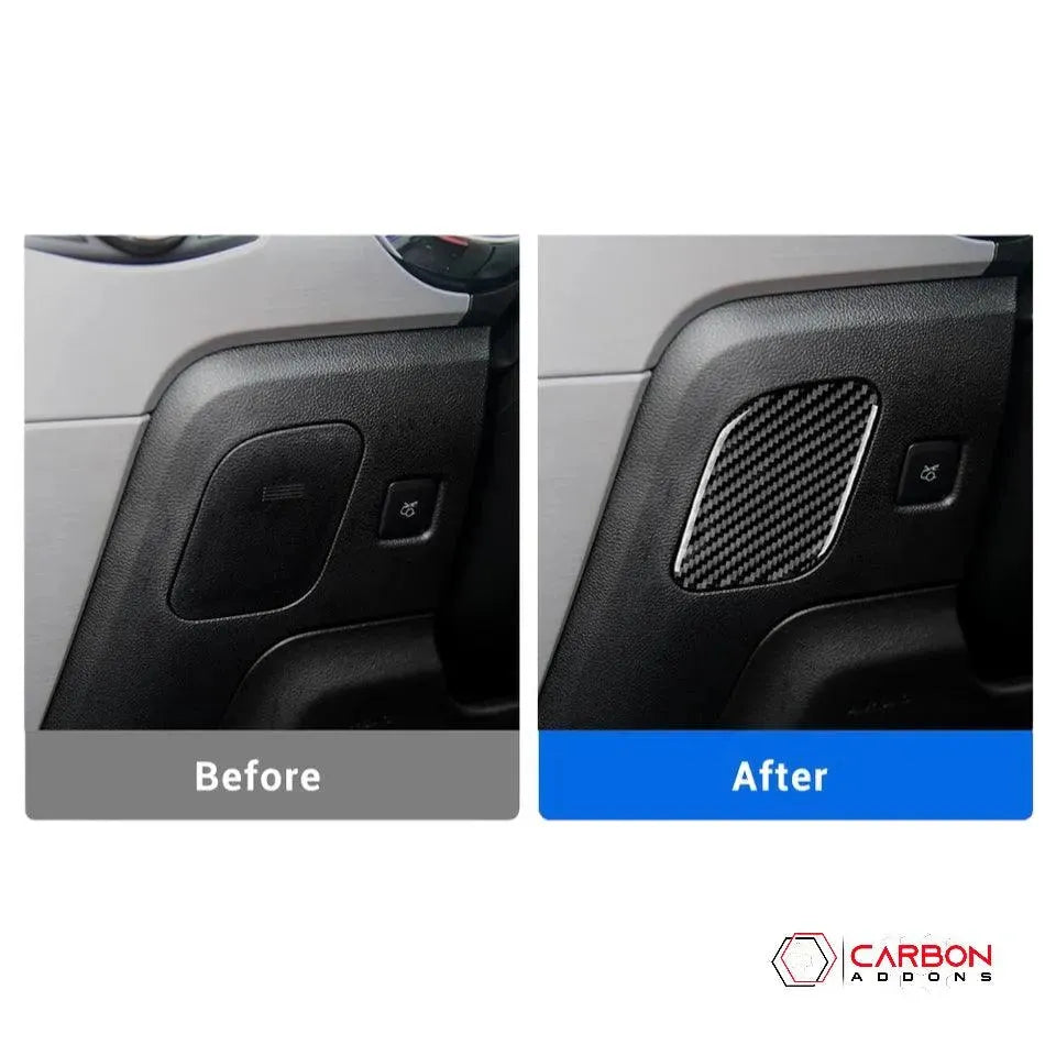 Real Carbon Fiber Driver Side Dash Trim Overlay for Mustang 2015-2023