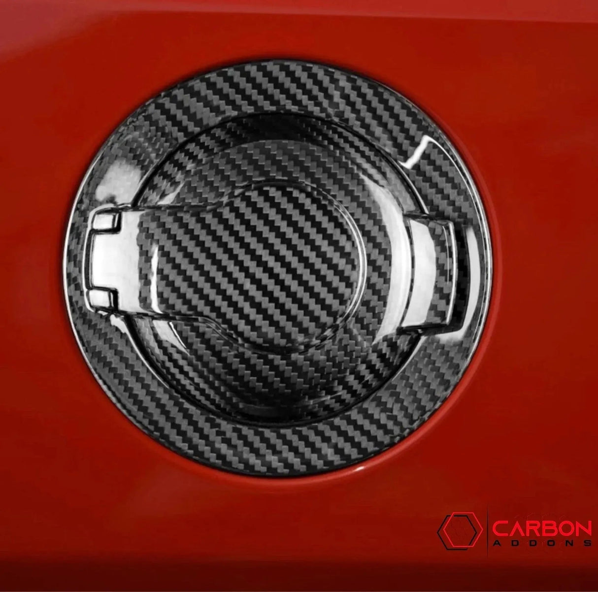 Real Carbon Fiber Gas Cap Cover for Dodge Challenger 2015-2023