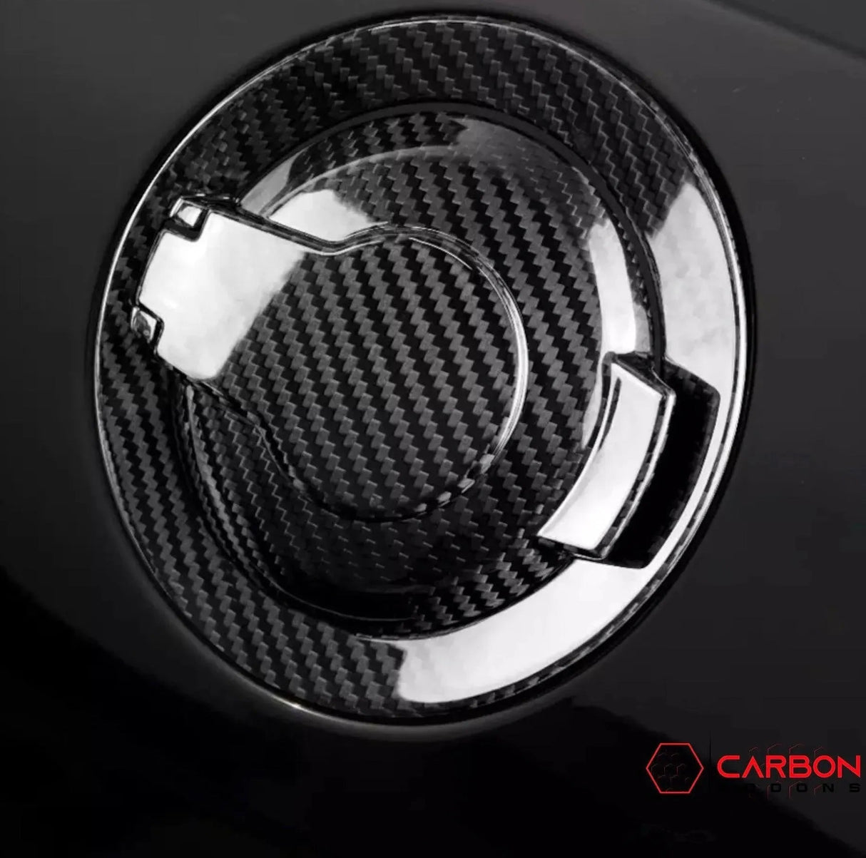 Real Carbon Fiber Gas Cap Cover for Dodge Challenger 2015-2023