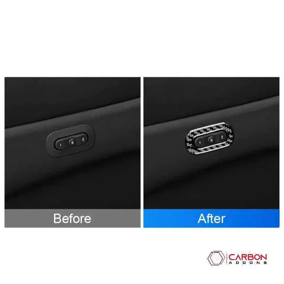 Real Carbon Fiber Memory Seat Trim Overlay for 2011-2020 Dodge Durango