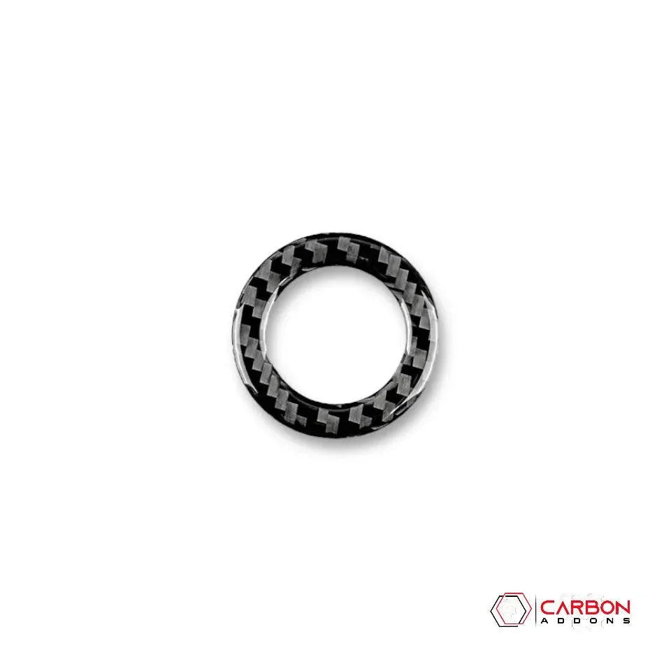 Real Carbon Fiber Mirror Adjuster Trim Overlay For Mustang 2010-2014