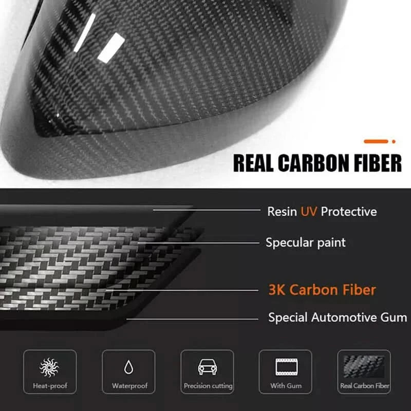 Real Carbon Fiber Mirror Replacement for Model S / X