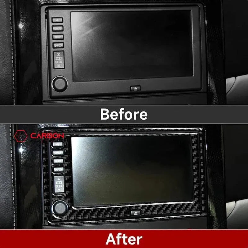 Real Carbon Fiber Radio & Navigation Control Panel Overlay | C6 2005-2013 Corvette