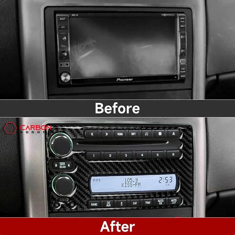 Real Carbon Fiber Radio & Navigation Control Panel Overlay | C6 2005-2013 Corvette