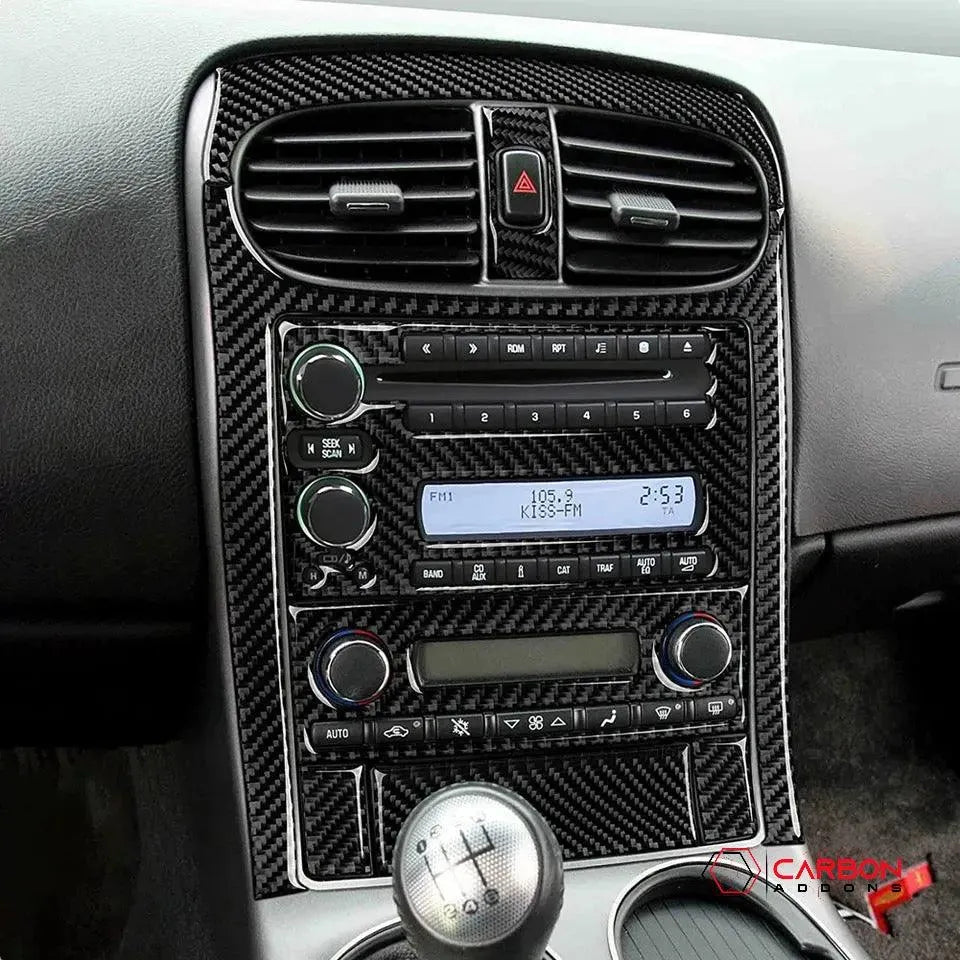 Real Carbon Fiber Radio & Navigation Control Panel Overlay | C6 2005-2013 Corvette