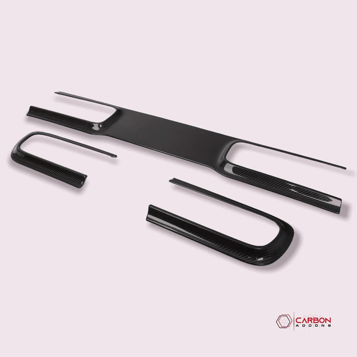 Real Carbon Fiber Taillight Trim Bezel Cover for 2015-2023 Dodge Challenger