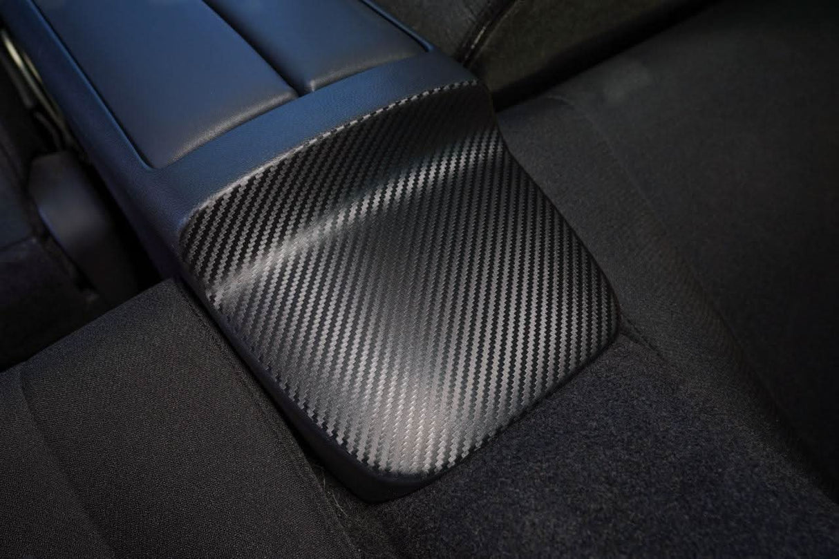 Rear Seat Center Console 3D Carbon Overlay - 2022 BRZ / GR86