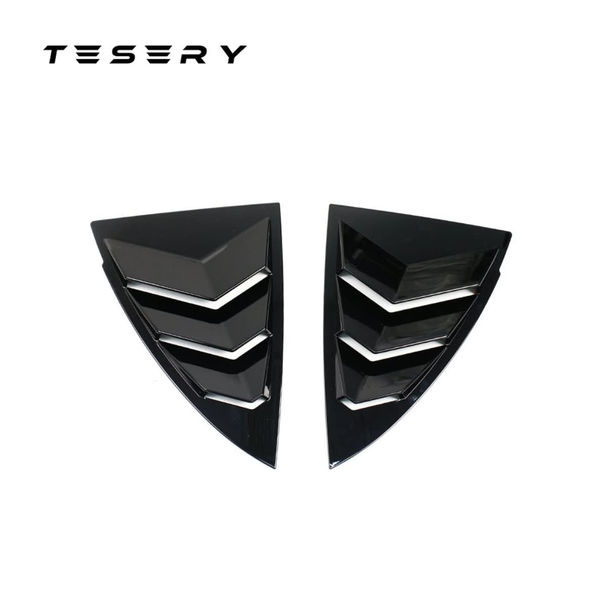 TESERY Rear Side Window Louvers Cover for Model Y | 3 Finishes | 2-Pack