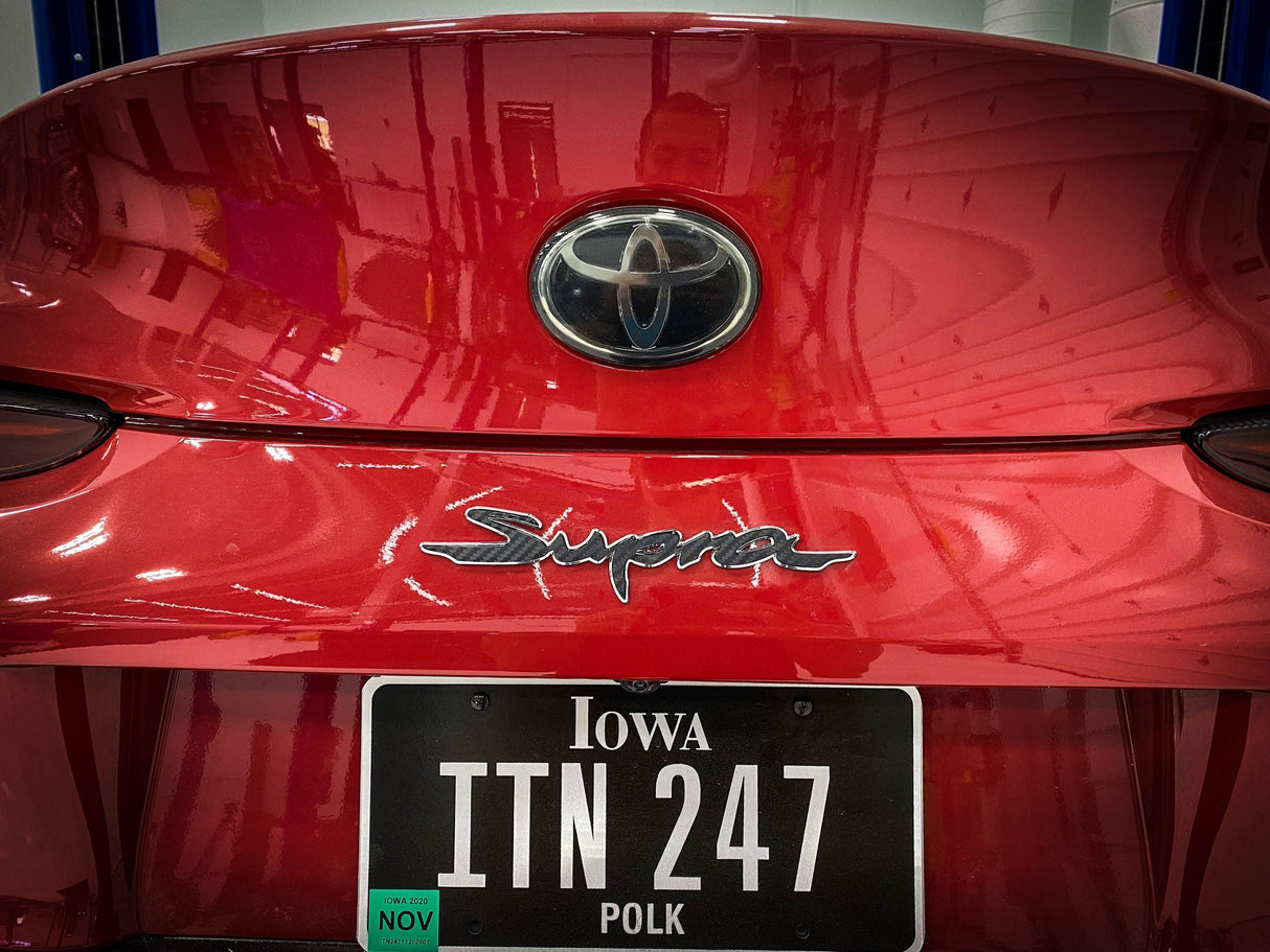 Rear Supra Emblem Overlay (Various Colors) - 2020+ Supra