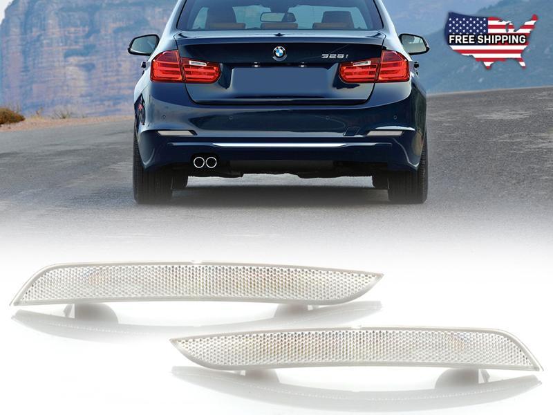 2012-2015 BMW F30 3 Series Non-Sport Clear Rear Bumper Reflector