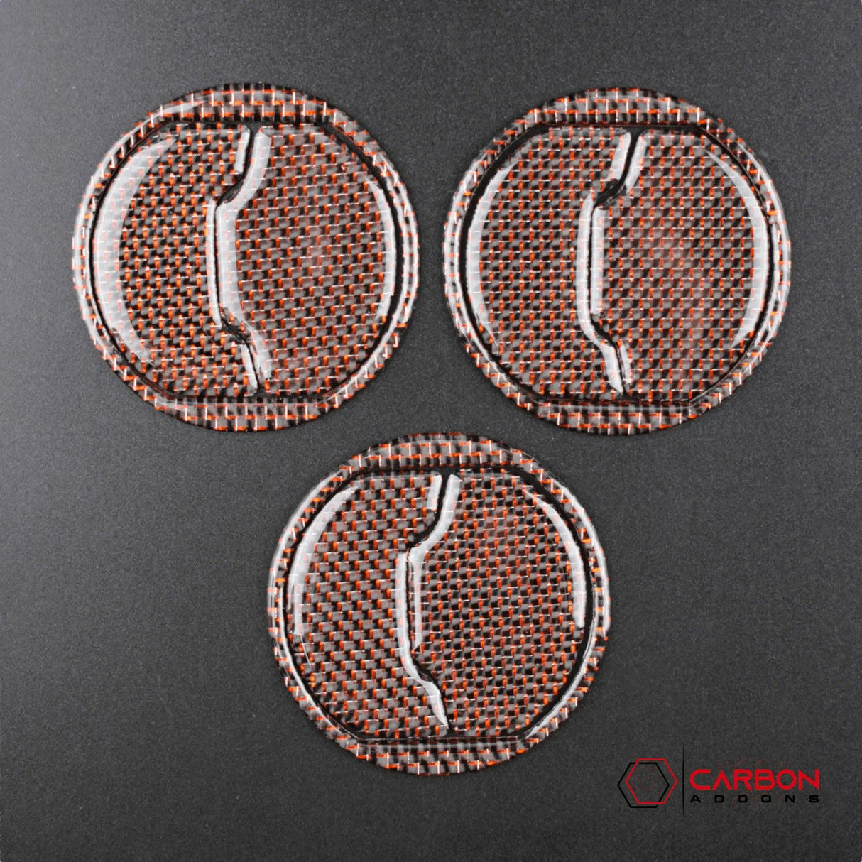 Reflective Carbon Fiber Center Air Vent Outlet Trim Overlay for Mustang 2015-2023