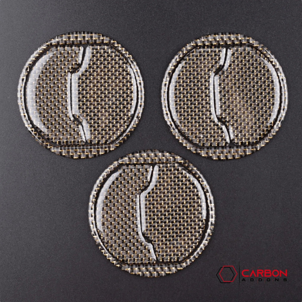 Reflective Carbon Fiber Center Air Vent Outlet Trim Overlay for Mustang 2015-2023