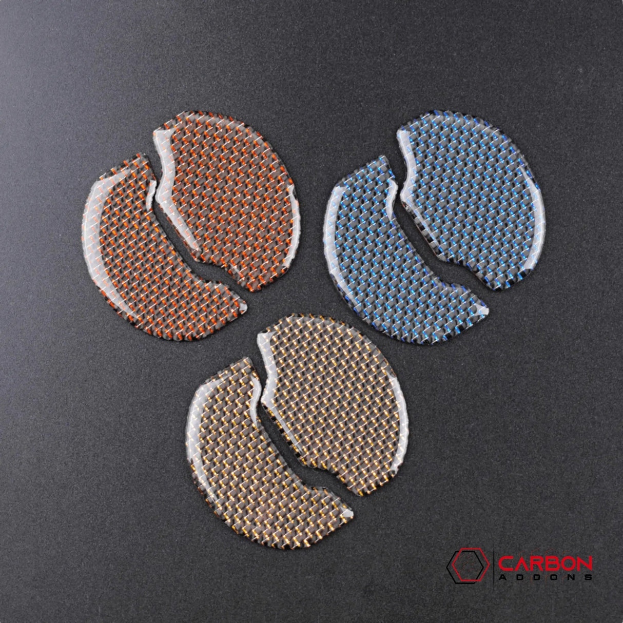 Reflective Carbon Fiber Center Air Vent Outlet Trim Overlay for Mustang 2015-2023