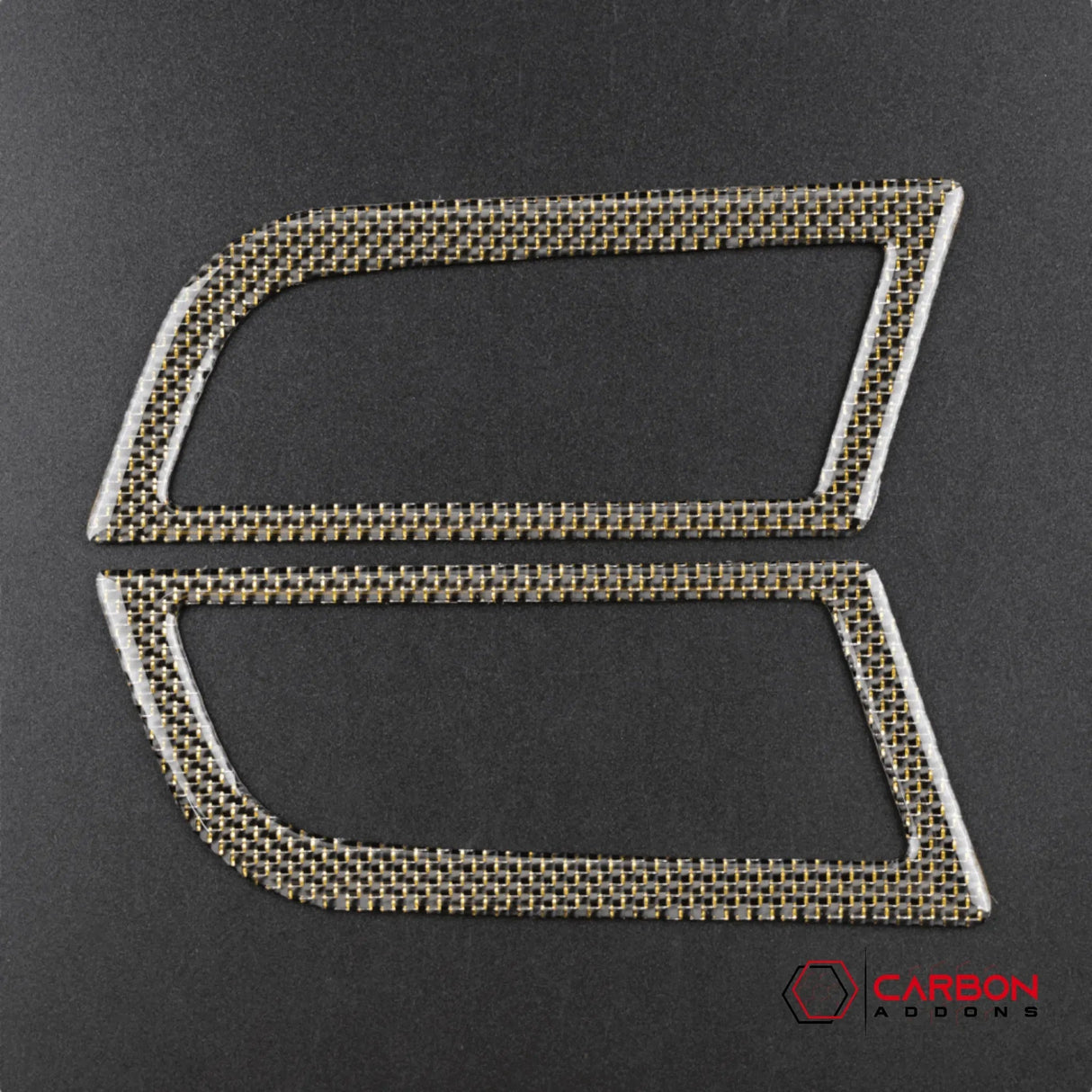 Reflective Carbon Fiber Dashboard AC Vent Trim Overlay for Mustang 2015-2023 -2pcs