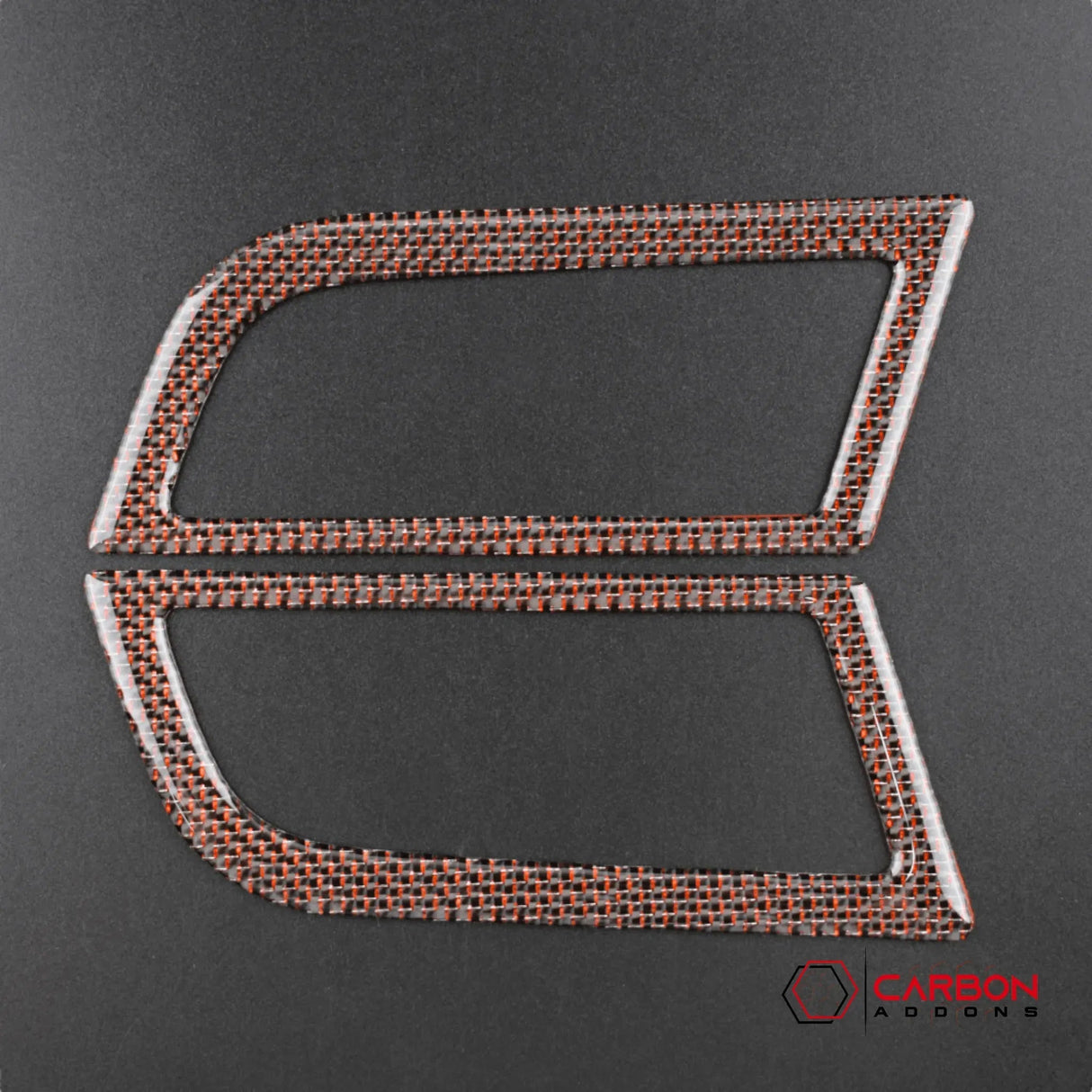 Reflective Carbon Fiber Dashboard AC Vent Trim Overlay for Mustang 2015-2023 -2pcs