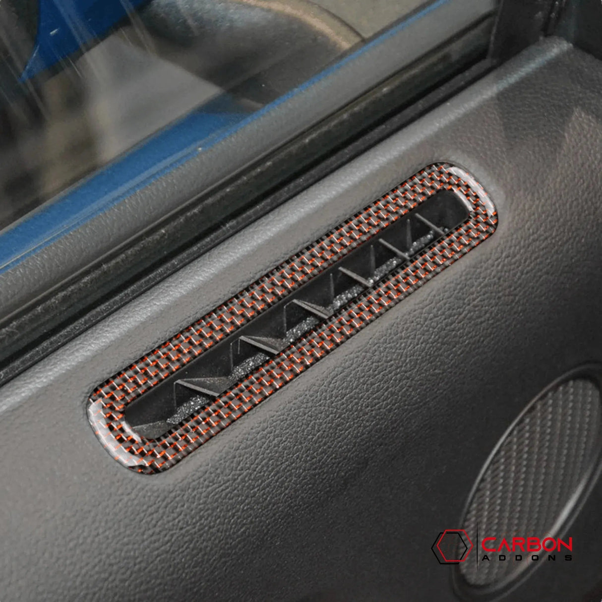 Reflective Carbon Fiber Door Air Outlet Overlay for Mustang 2015-2023