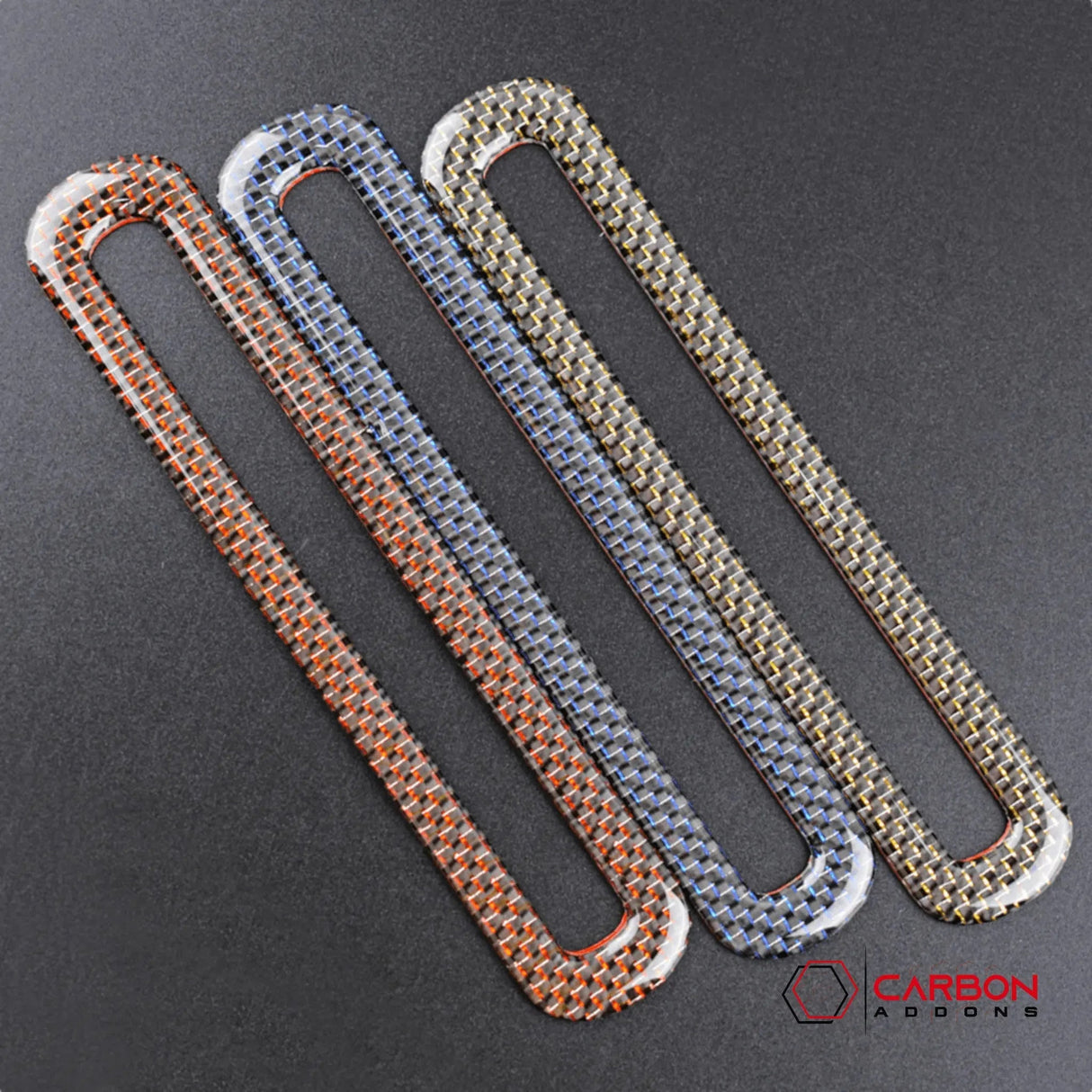 Reflective Carbon Fiber Door Air Outlet Overlay for Mustang 2015-2023