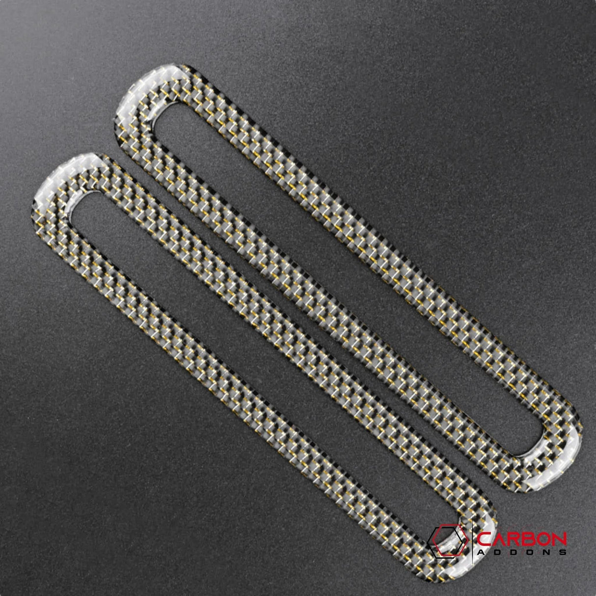 Reflective Carbon Fiber Door Air Outlet Overlay for Mustang 2015-2023