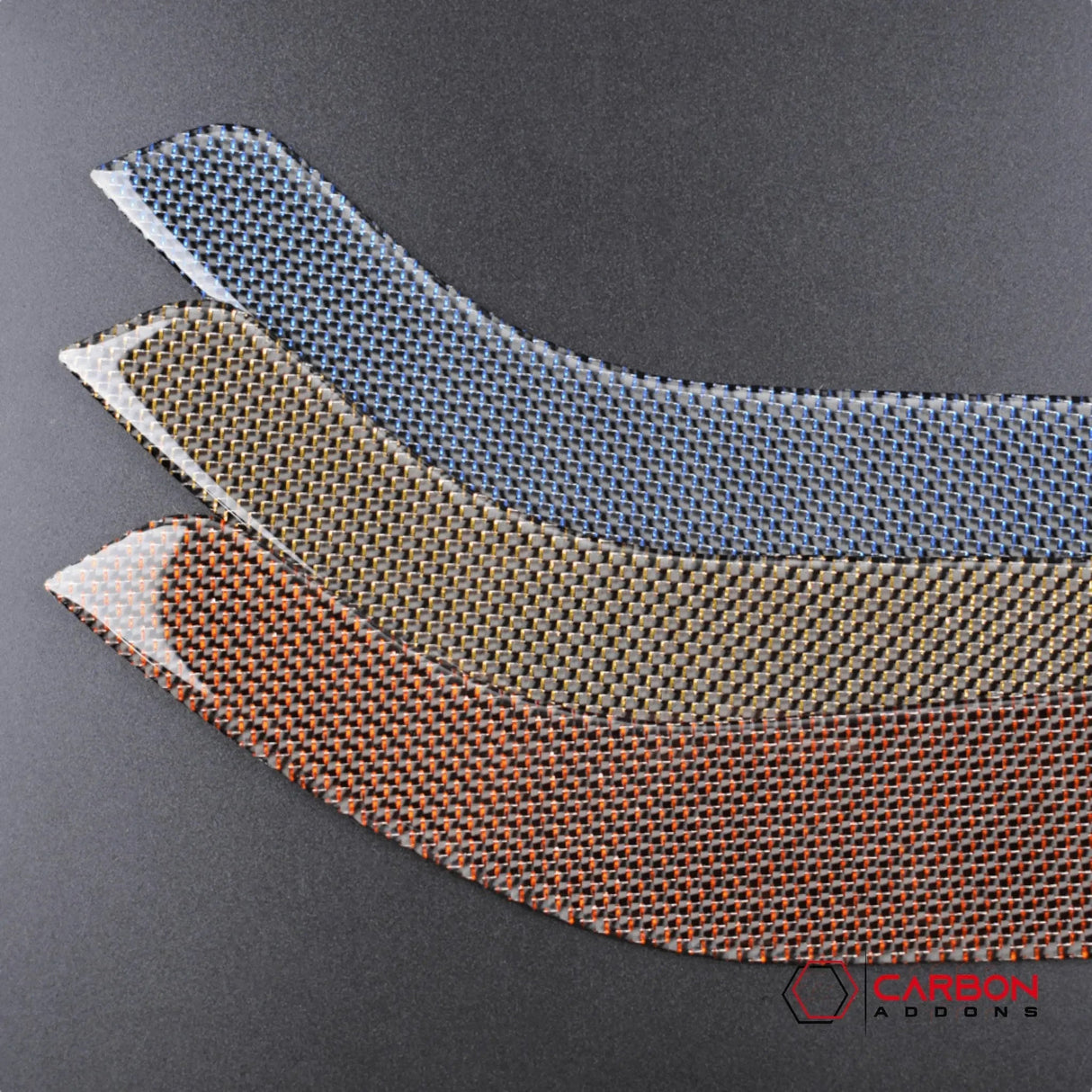 Reflective Carbon Fiber Front/Rear Door Panel Overlay for Mustang 2015-2023