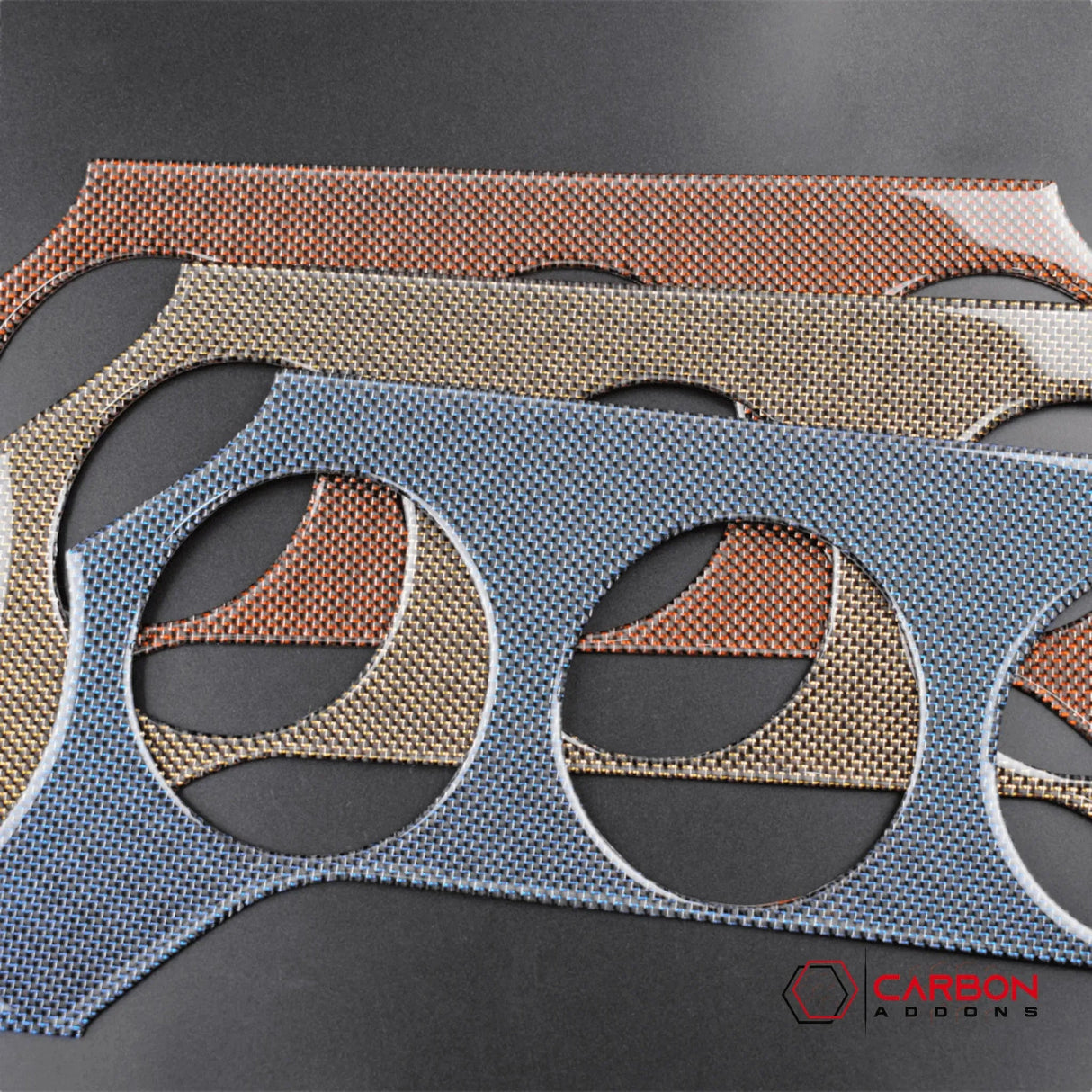 Reflective Carbon Fiber Full Dashboard Set for Mustang 2015-2023