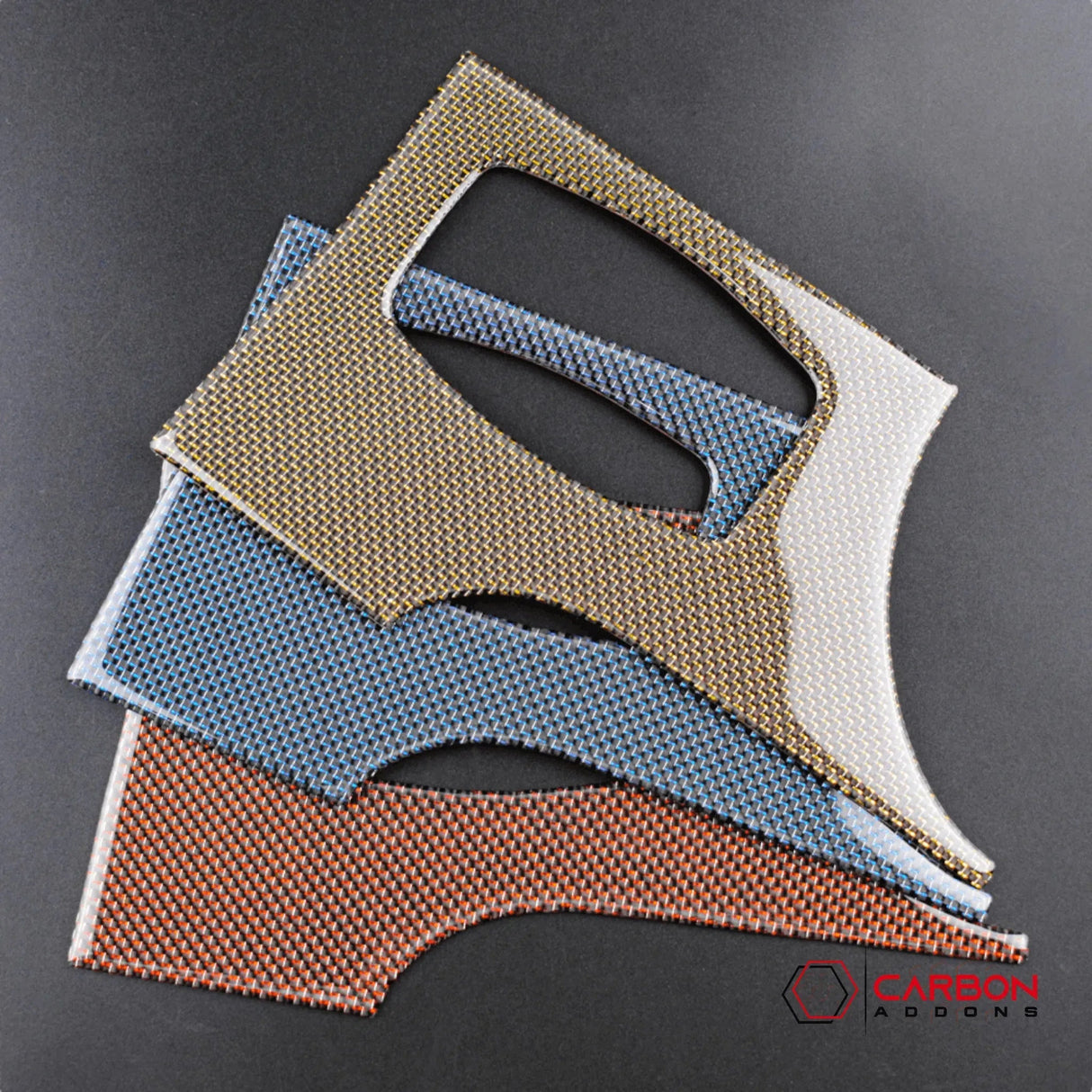 Reflective Carbon Fiber Full Dashboard Set for Mustang 2015-2023