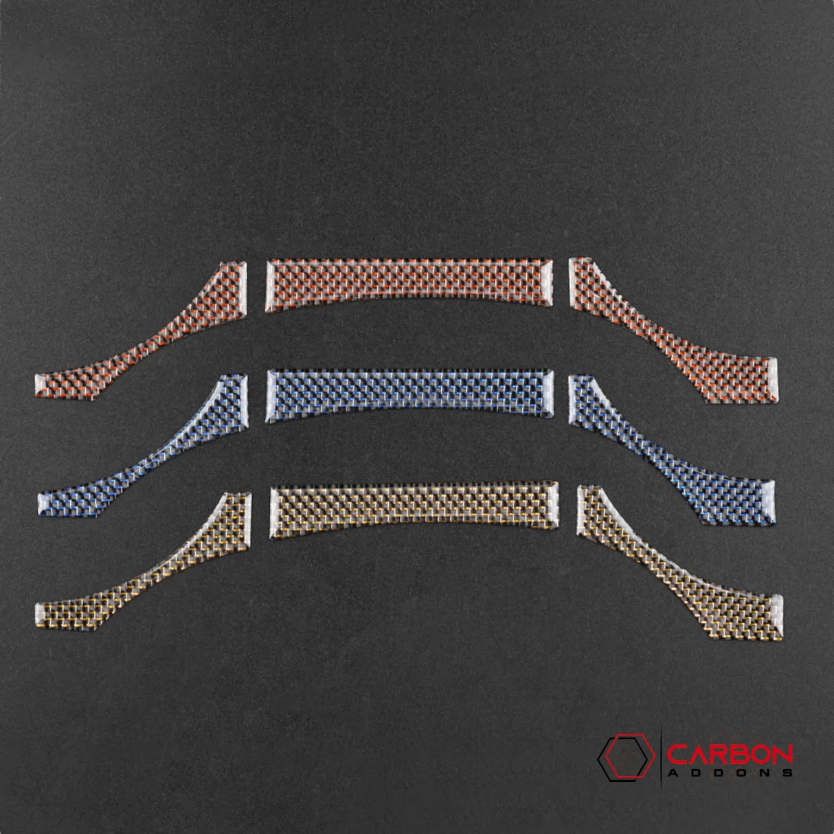 Reflective Carbon Fiber Full Dashboard Set for Mustang 2015-2023