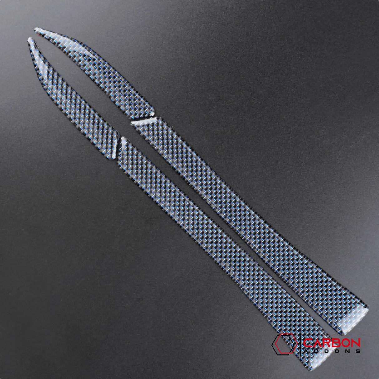 Carbon Fiber Rear View Mirror Trim Overlay For Mustang 2015-2023