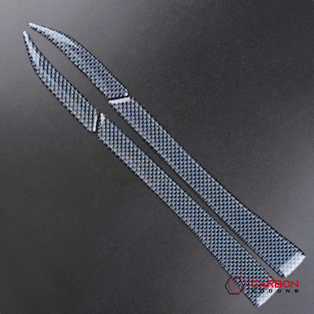 Carbon Fiber Rear View Mirror Trim Overlay For Mustang 2015-2023