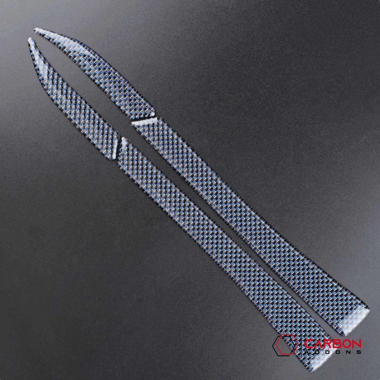 Carbon Fiber Rear View Mirror Trim Overlay For Mustang 2015-2023