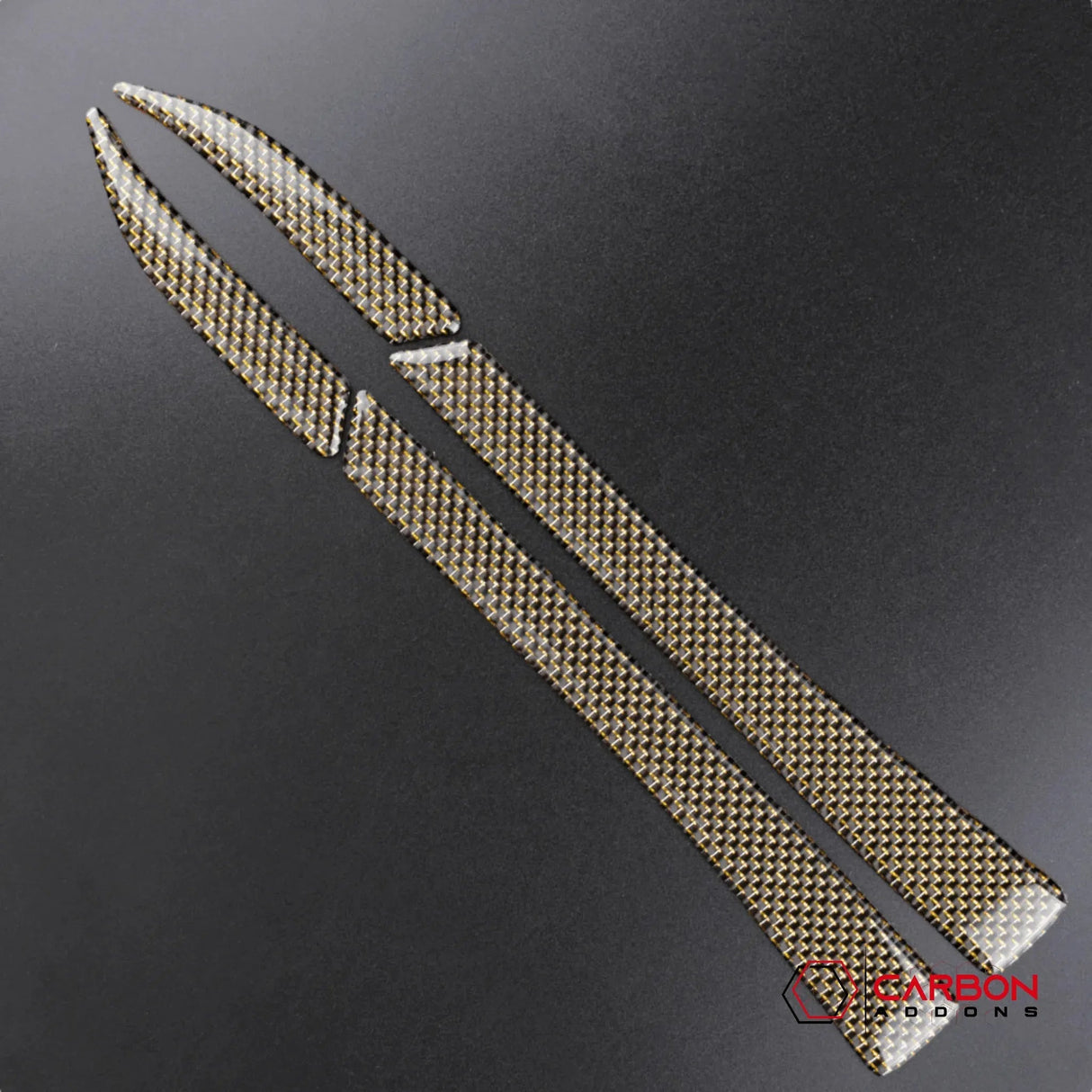 Carbon Fiber Rear View Mirror Trim Overlay For Mustang 2015-2023