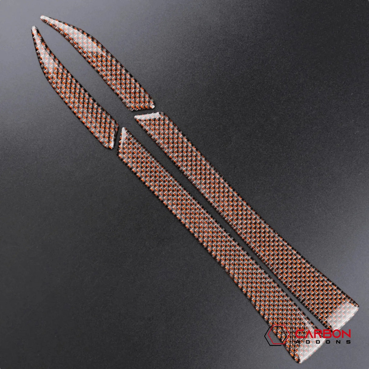 Carbon Fiber Rear View Mirror Trim Overlay For Mustang 2015-2023