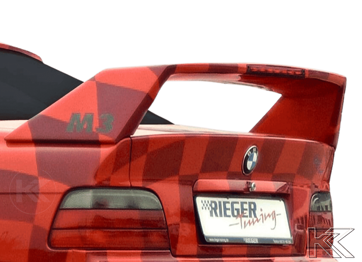 Rieger BMW E36 Coupe GT Wing w/3rd Brake Light - K2 Industries