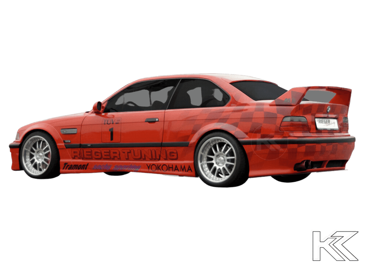 Rieger BMW E36 Sedan GT Wing wo/3rd Brake Light - K2 Industries