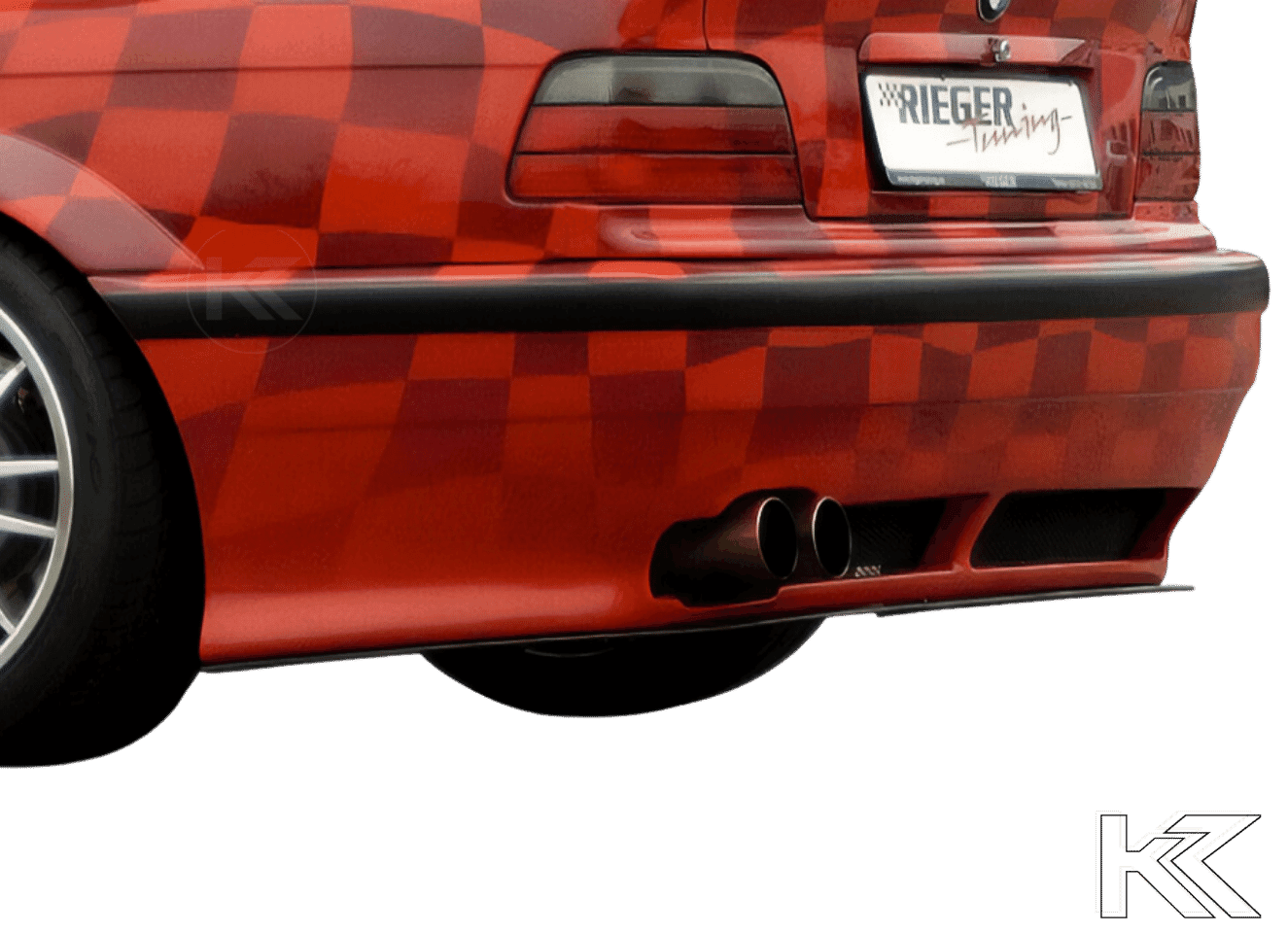 Rieger BMW E36 Vented Rear Bumper for Widebody - K2 Industries