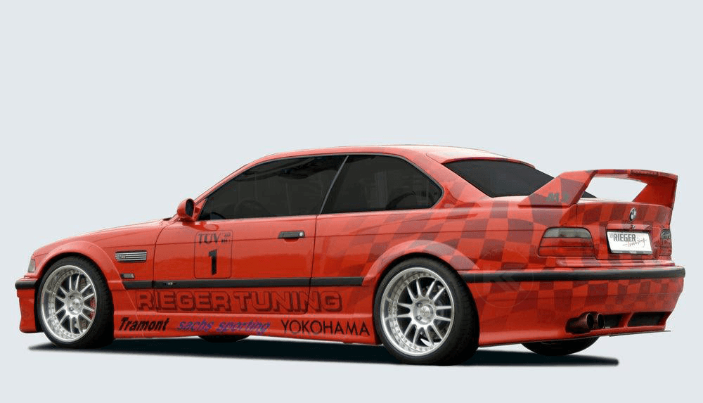 Rieger BMW E36 Vented Rear Bumper for Widebody - K2 Industries