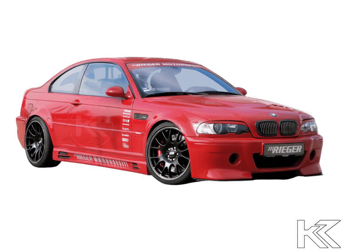 Rieger BMW E46 Splitter for CS-Look Front Bumper - K2 Industries