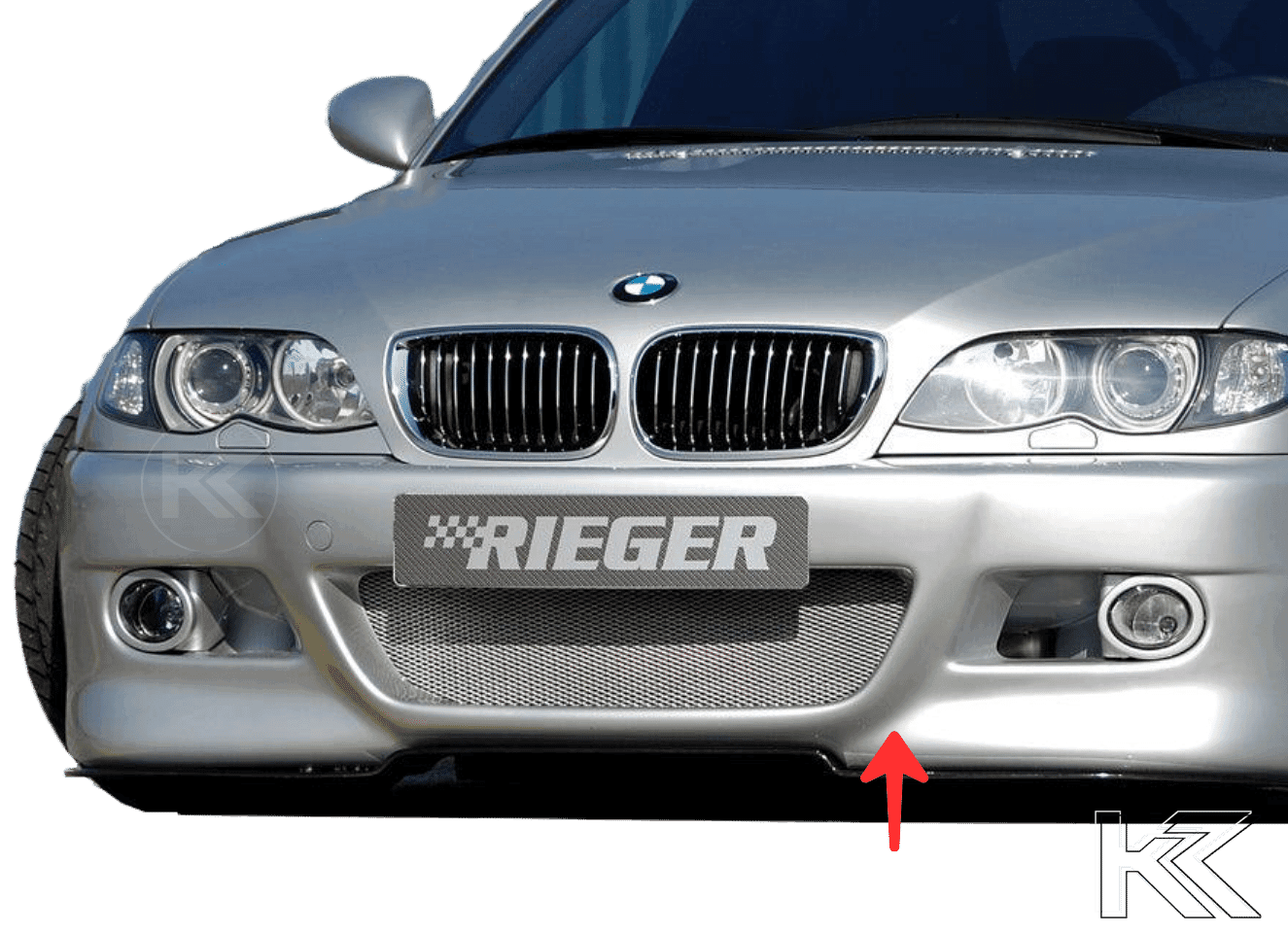 Rieger E46 Facelift Sedan/Touring Front Bumper w/Fog Holders - K2 Industries