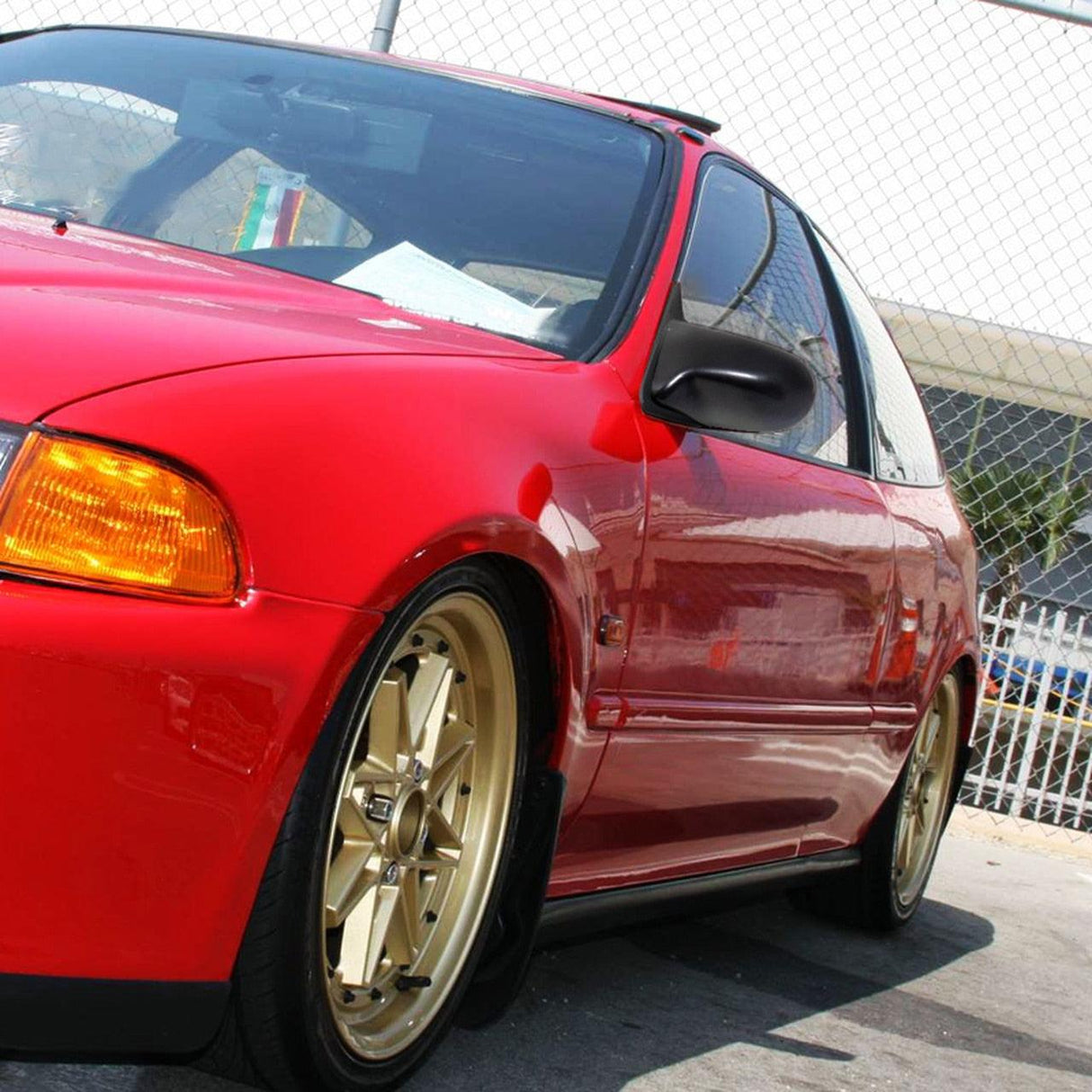 Spec-D Mirrors Honda Civic EG Coupe/Hatch (1992-1995) Carbon Fiber / Black Spoon Style