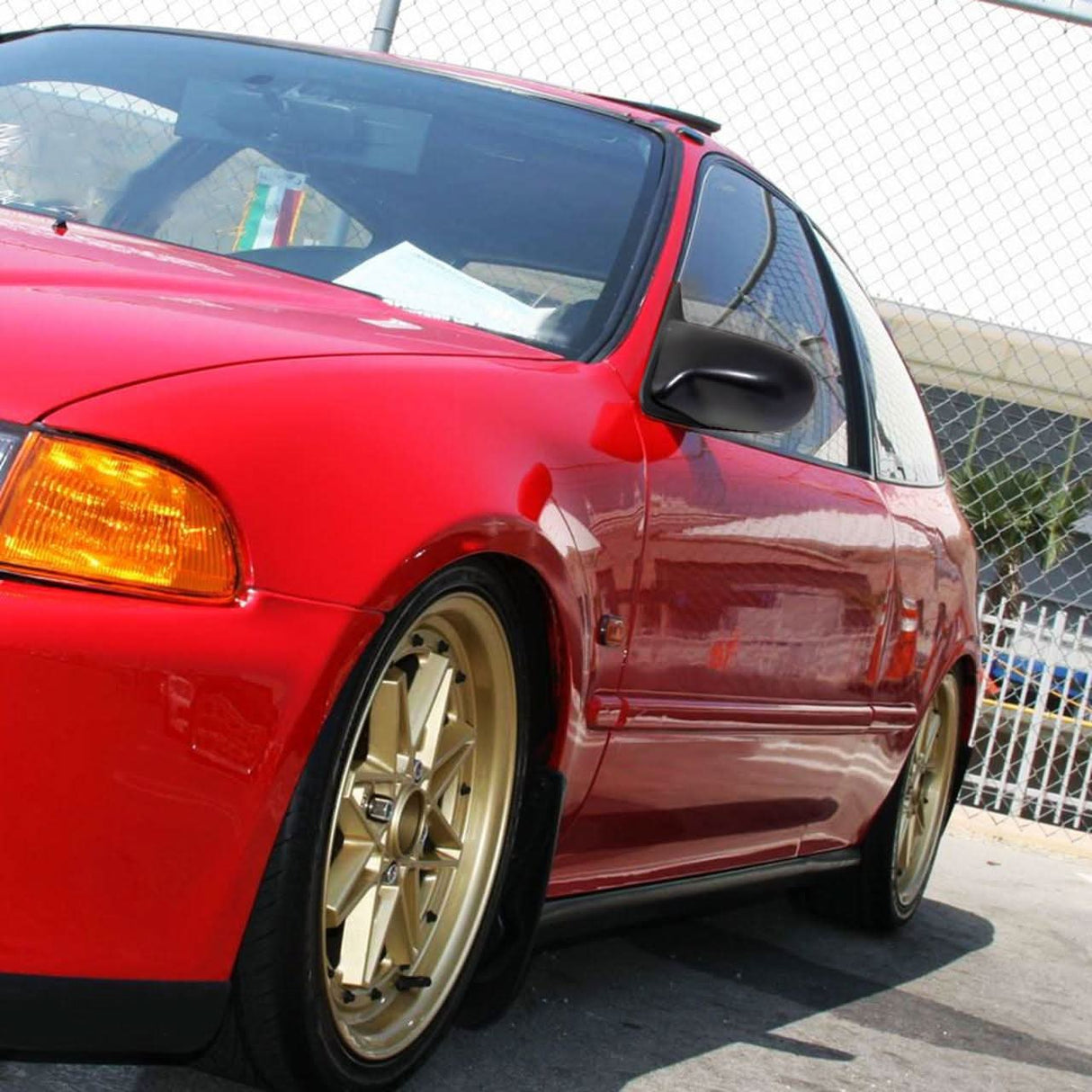 Spec-D Mirrors Honda Civic EG Coupe/Hatch (1992-1995) Carbon Fiber / Black Spoon Style