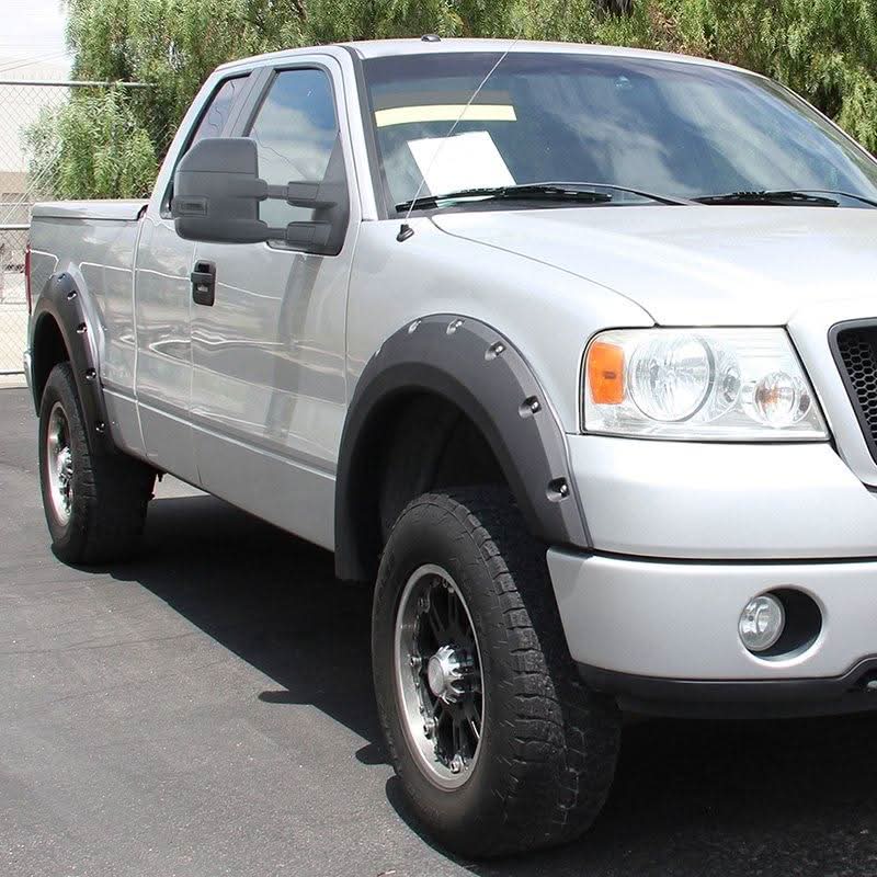 Spec-D Towing Mirrors Ford F150 (04-06) Powered / Heated / LED Turn Signal & Puddle Lights - Black or Chrome