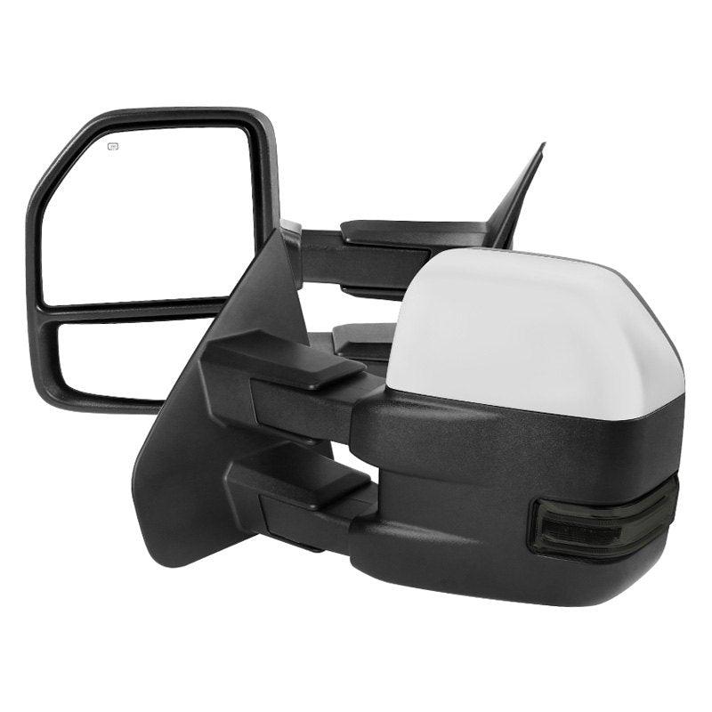 Spec-D Towing Mirrors Ford F150 (07-14) Powered/Heated/LED Turn Signal & Puddle Lights - Chrome or Black