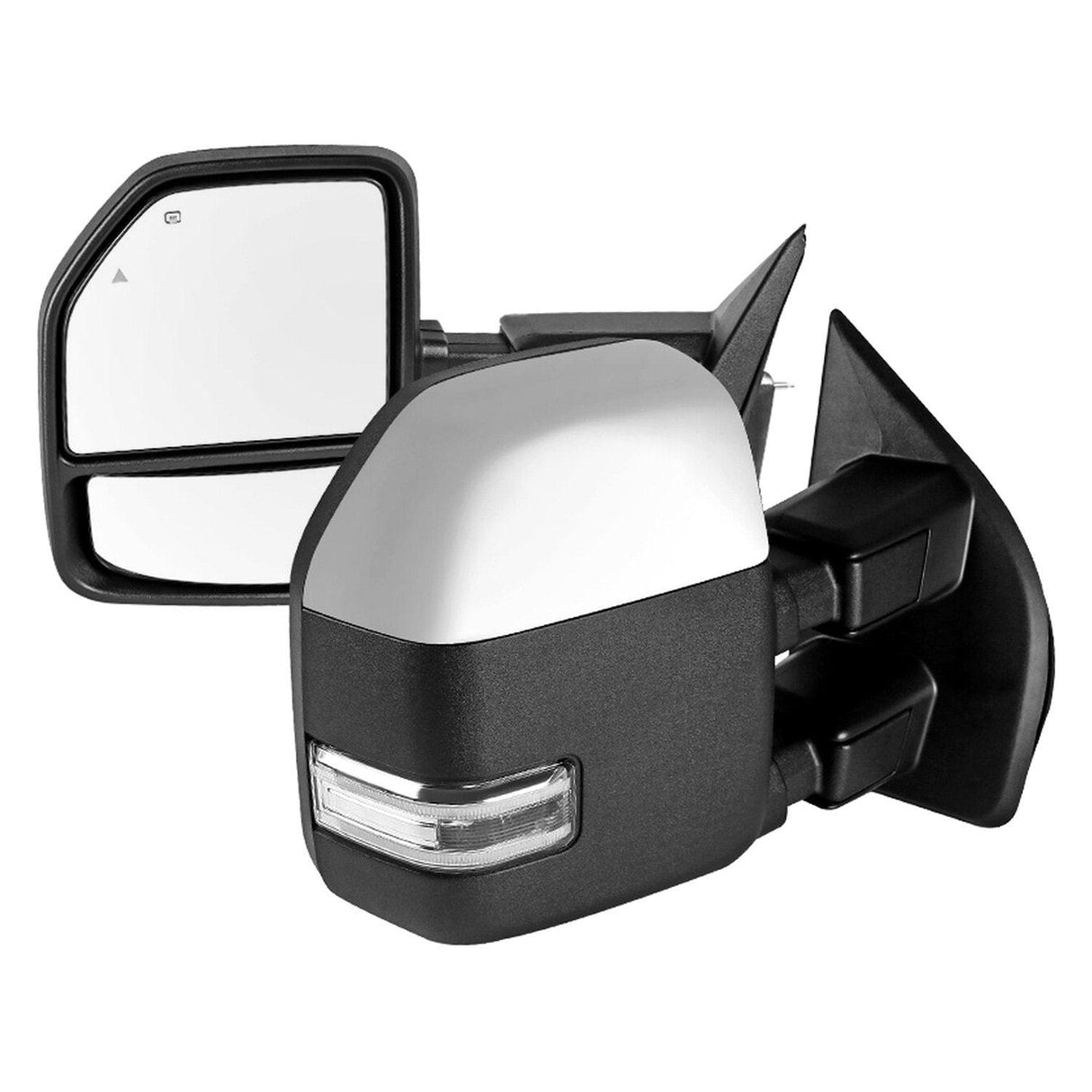 Spec-D Towing Mirrors Ford F250 F350 F450 F550 Super Duty (17-19) Power/Heated/BSM/ATS - Sequential LED Turn Signals