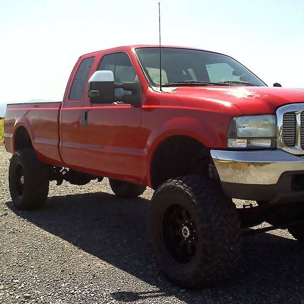 Spec-D Towing Mirrors Ford F250 F350 F450 Super Duty (99-16) Power/Heated - Chrome or Black w/ LED Turn Signal