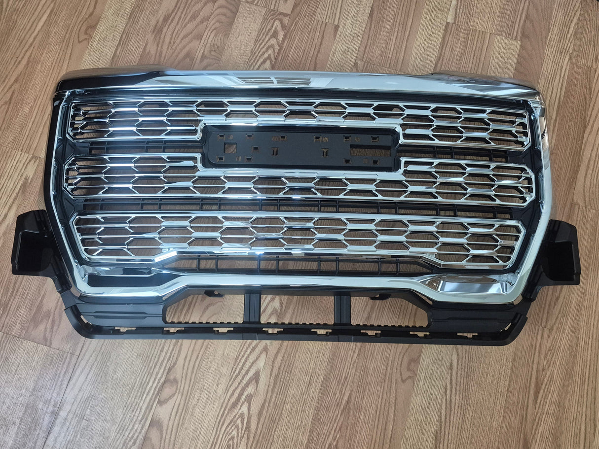 2021-2022 GMC Canyon Denali Style Black Front Bumper Upper Hood Grille *GARAGE SALE*