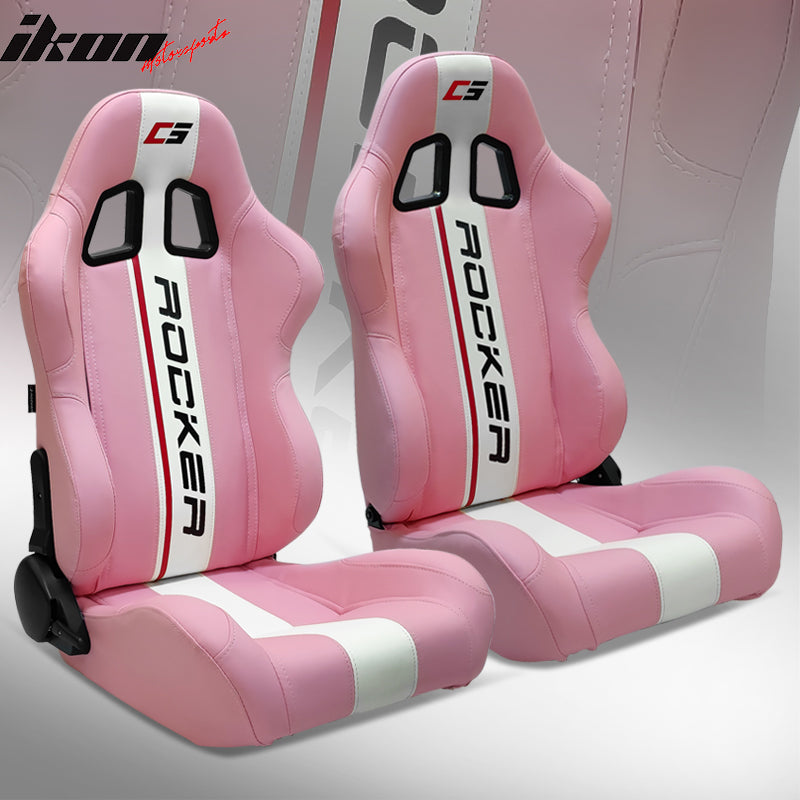 Universal Racing Seat Dual Slider PU Carbon Leather