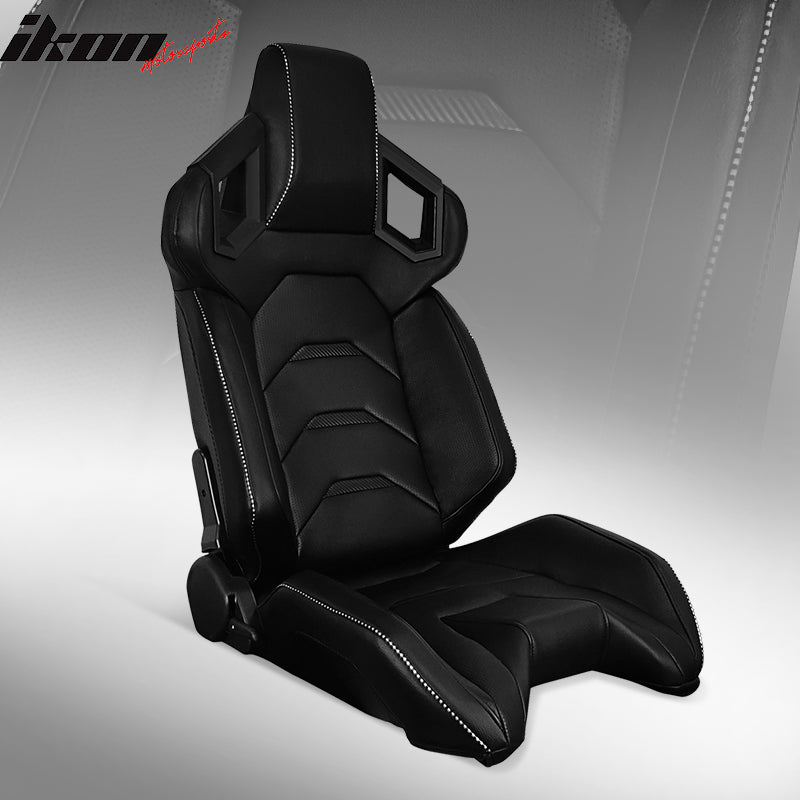 Universal Racing Seat Dual Slider PU Carbon Leather