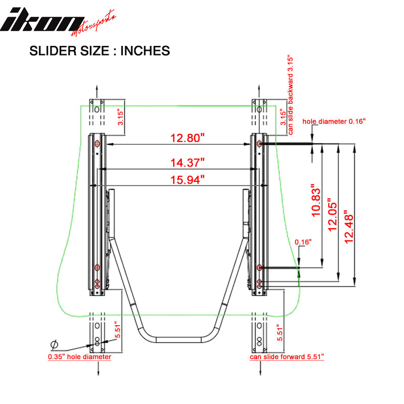 Universal Color Bezel Racing Seat Dual Slider PU Carbon Leather