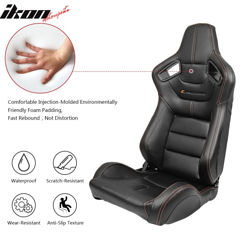 Universal Reclinable Right Passenger Side Racing Seat Dual Slider