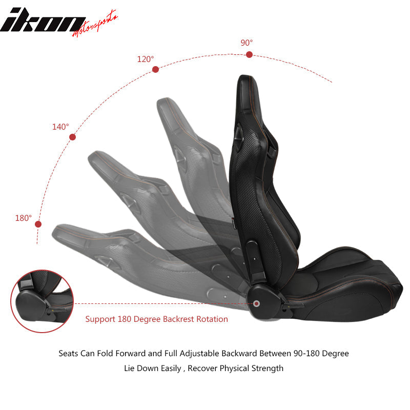 Universal Reclinable Right Passenger Side Racing Seat Dual Slider